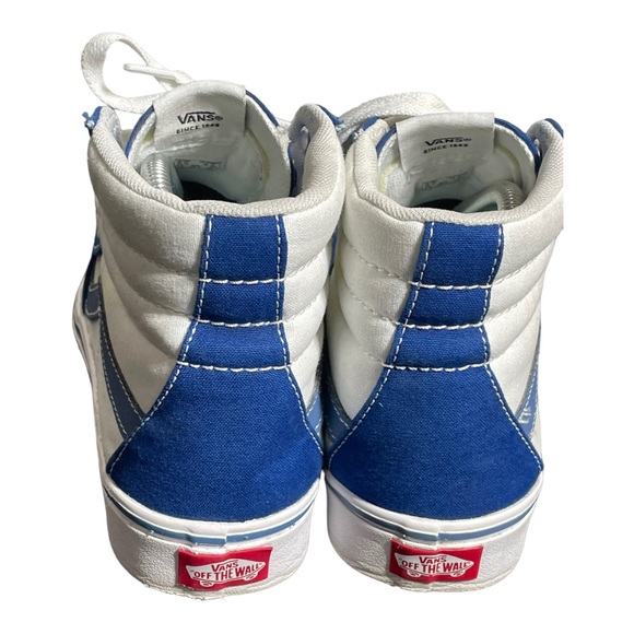 Vans High Top Sneaker Blue White Men’s Size 8 Womens Size 9.5 SB5 - Picture 5 of 11